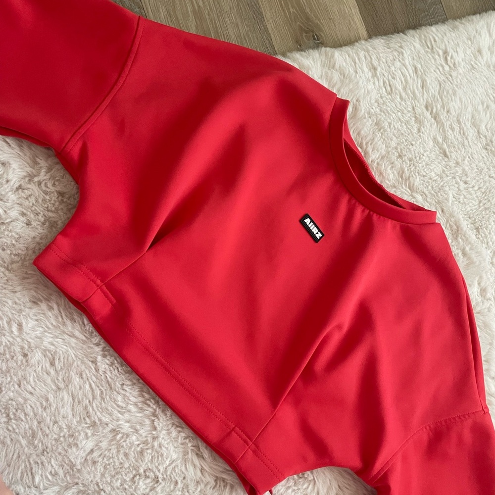 Red Cropped Sweatshirt